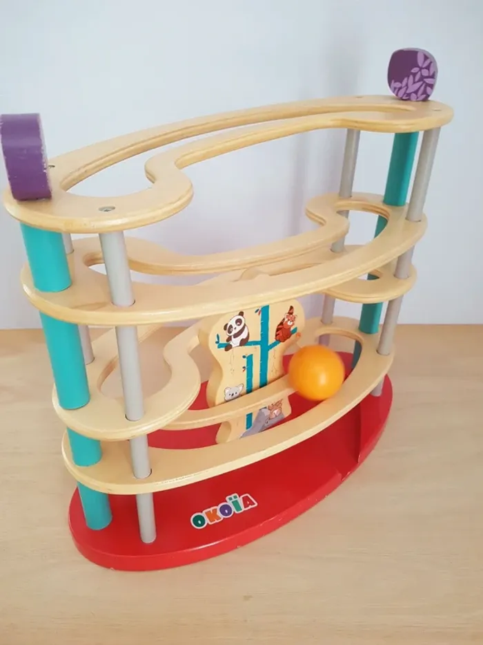 Okoïa, toboggan à balle panda en bois - photo numéro 12