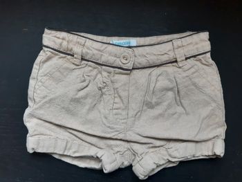 Short beige doré paillettes 18 mois obaibi