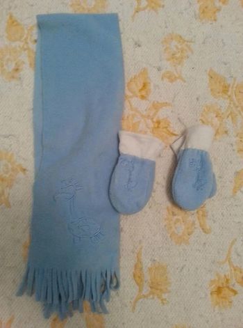 Ensemble Echarpe/Gants polaire girafe 12-24mois