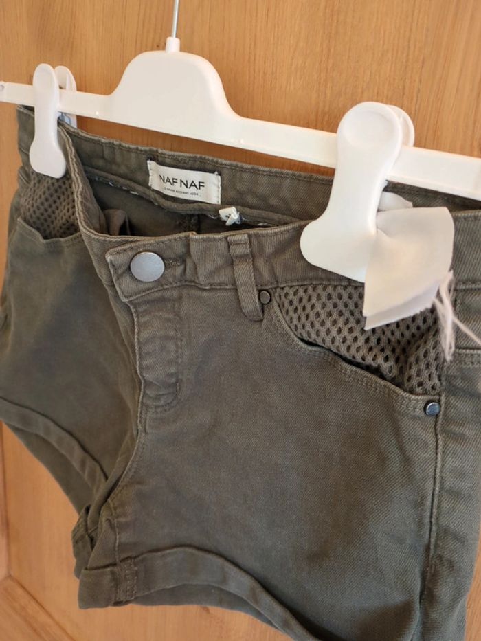Short en jean kaki Naf Naf 34 - photo numéro 2
