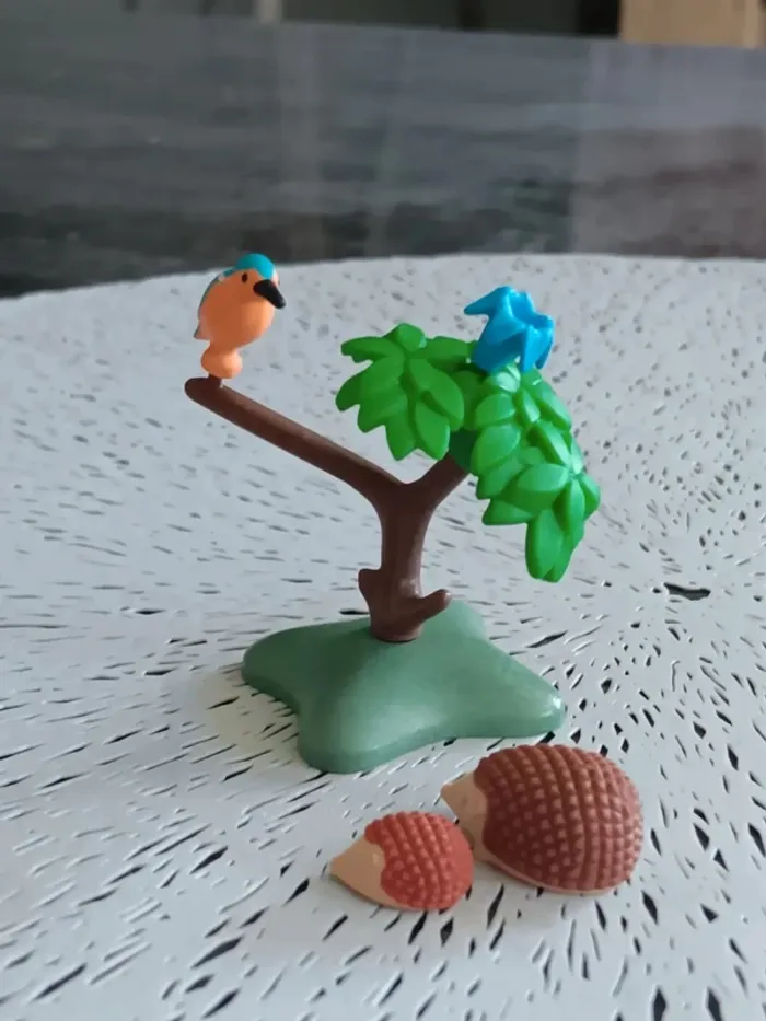 Martin pêcheur playmobil et hérissons - photo numéro 5