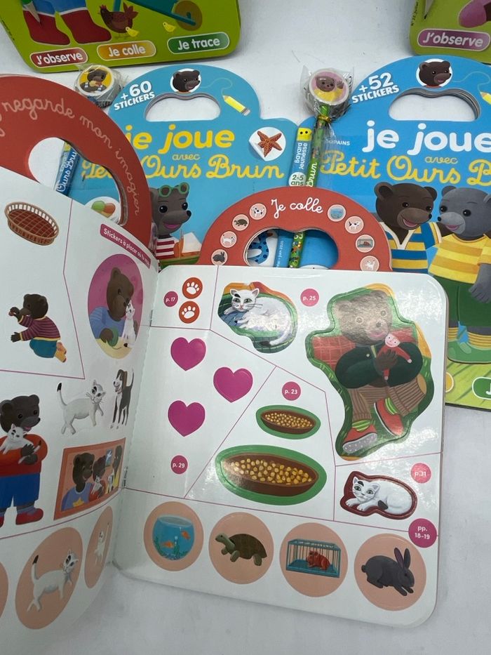 Lot de 5 magazines Livres d’activités Je joue avec Petit Ours brun Neuf - photo numéro 3