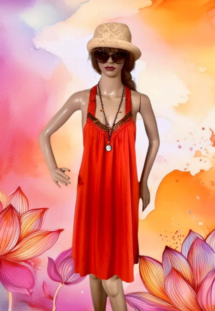 🌞🌿Robe Bohème ethnique Chic Artisanat Balinais Ethnic backless dress🌿🌞 - photo numéro 3