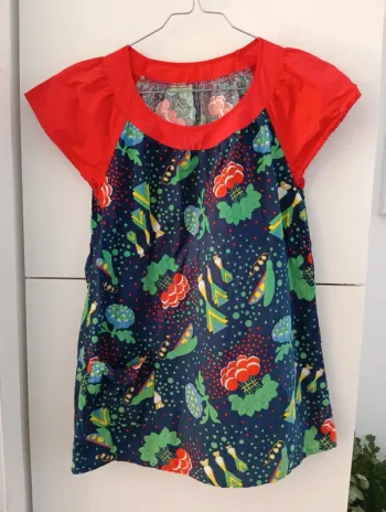 Blouse vintage imprimé légumes