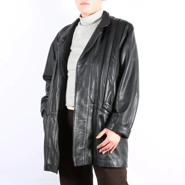 Superbe blouson en cuir lumineux vintage (#23390)
