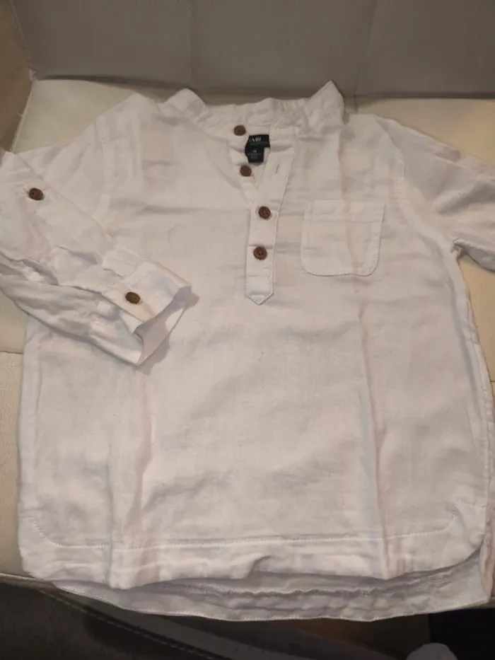 Chemise col mao blanche