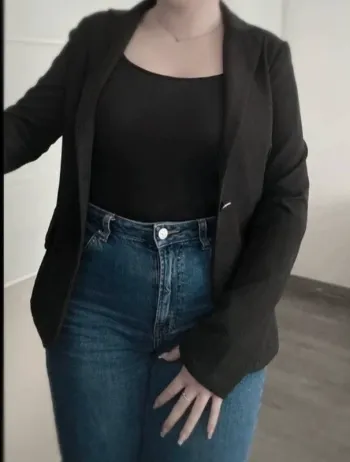 Blaser noir cintré / haut de costume tailleur