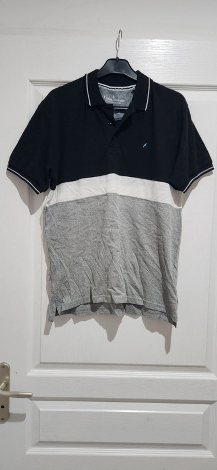 Polo noir gris