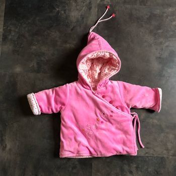 Manteau ouatiné rose de Chine 1 mois Kimbaloo