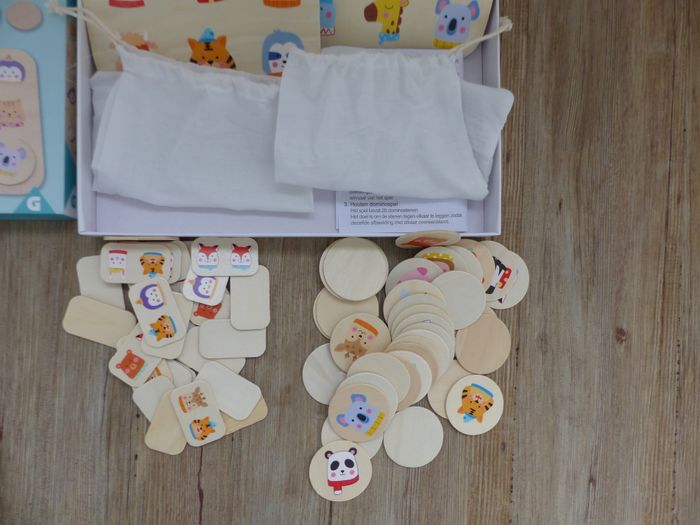jeu en bois 3 en 1: collection petit génie "domino, loto, mémo" - photo numéro 5