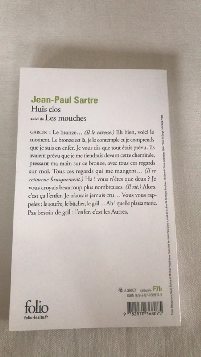 Jean Paul Sartre - Huis Clos et Les mouches - photo numéro 2