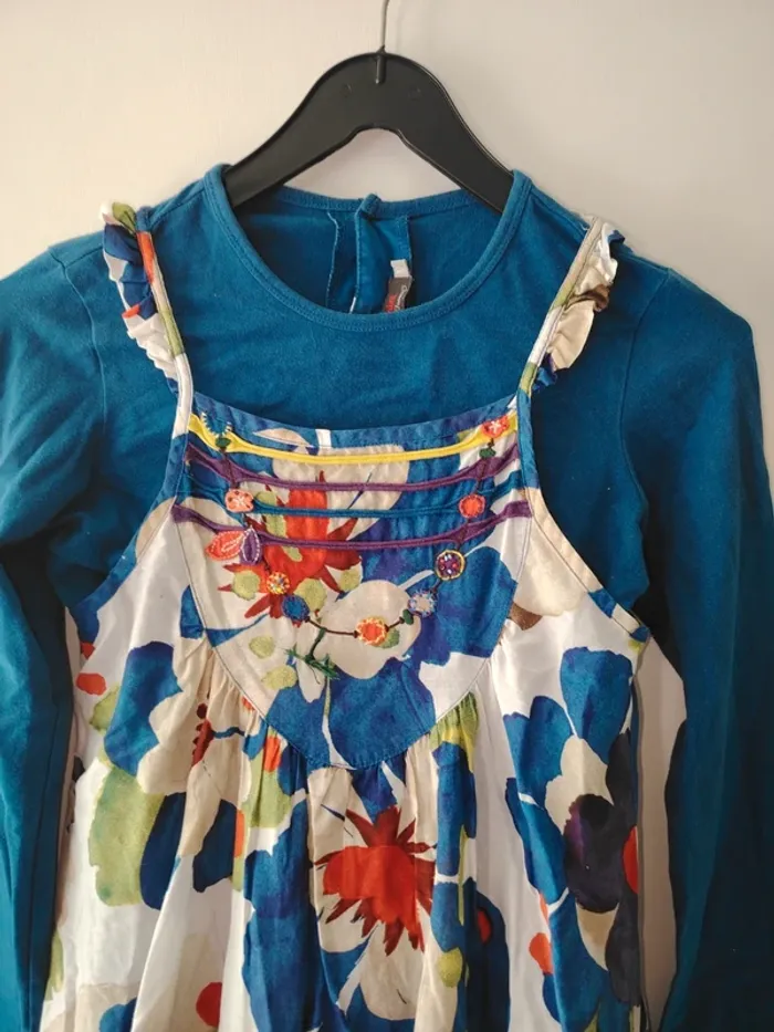 Robe bleue CAtimini 10 ans - photo numéro 3