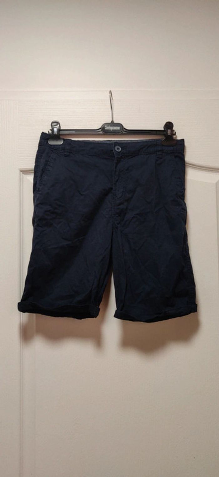 Bermuda en toile de coton marine H&M 14 ans