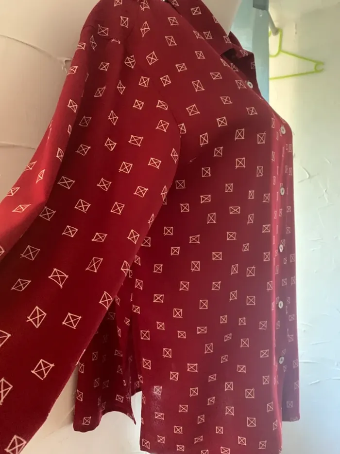 Chemise à motif Rodier taille 46 manches Longues - photo numéro 4