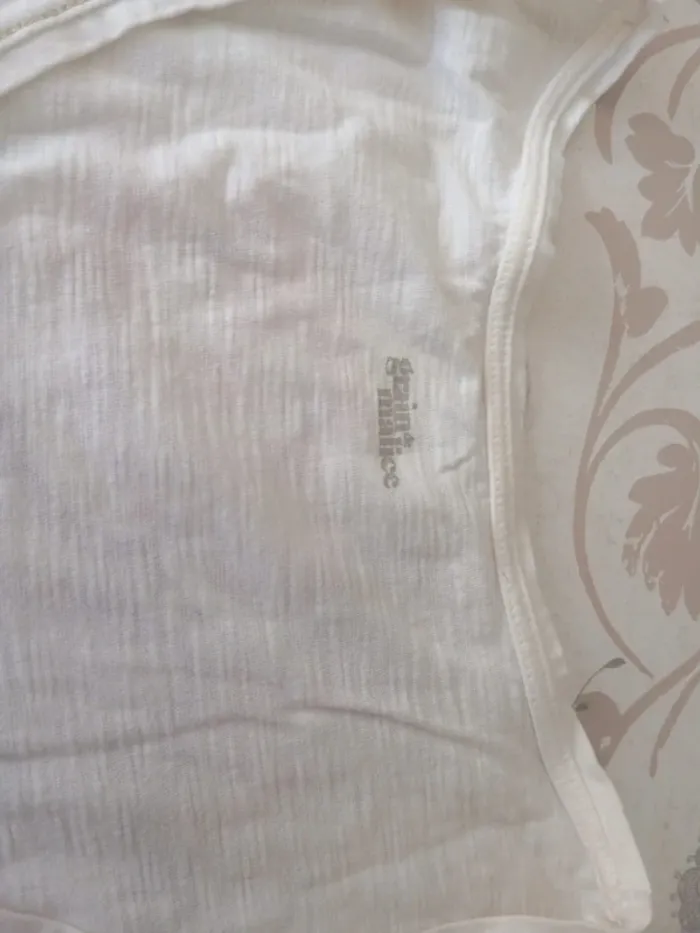 T shirt grain de malice crème - photo numéro 3