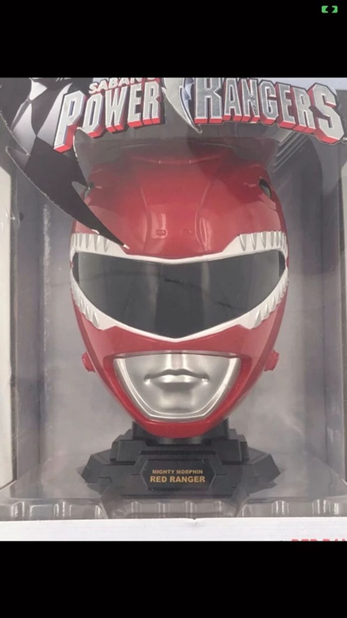 Casque de collection Power Rangers Red Ranger Helmet collection Bandai neuf - photo numéro 6
