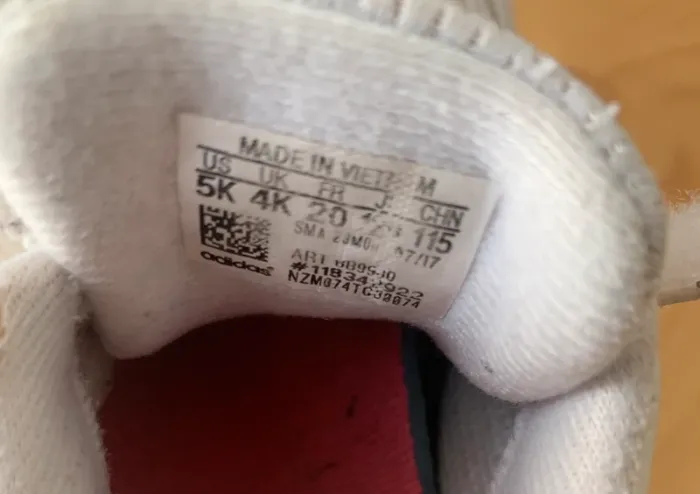 Baskets Adidas bébé fille – blanches/roses – Pointure 20 - photo numéro 5