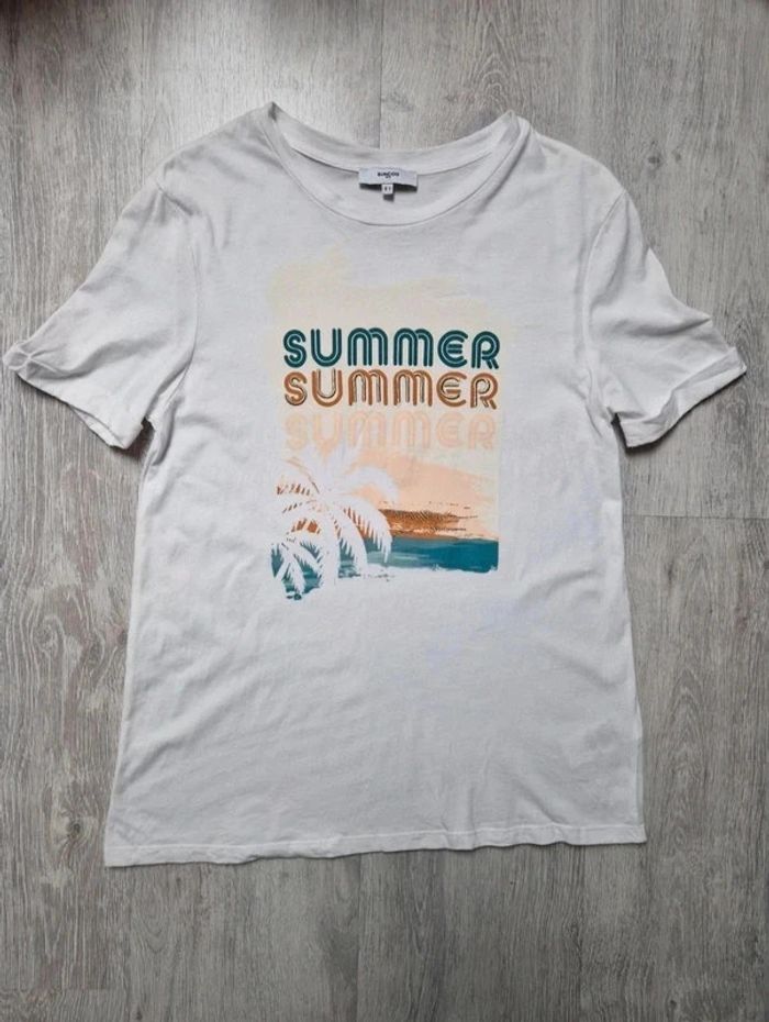 Tee-shirt manches courtes Suncoo Summer plage et palmier - photo numéro 3