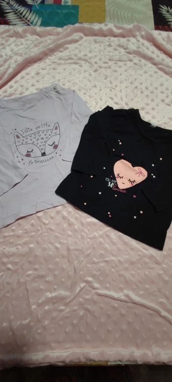 Lot T-shirts ML 18 mois