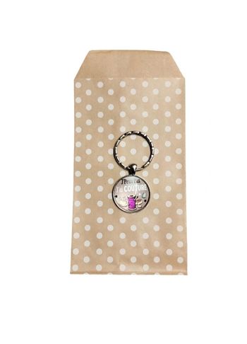 Porte-clés cadeau " Je peux pas j'ai couture " avec pochette cadeau