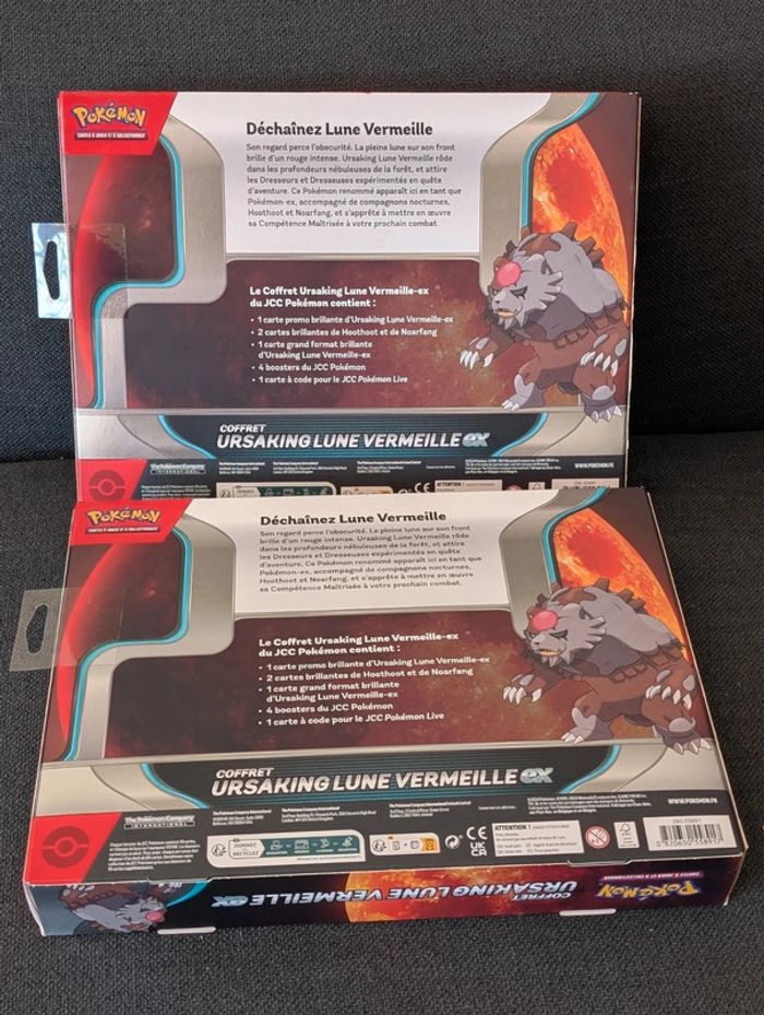 Lot 2 Coffrets Pokémon Ursaking Lune Vermeille-ex (EB11, EV8 et EV07) Fr - photo numéro 2