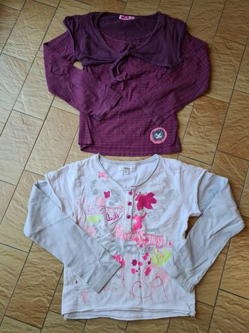 Lot 2 t-shirts manches longues / Taille 8 ans