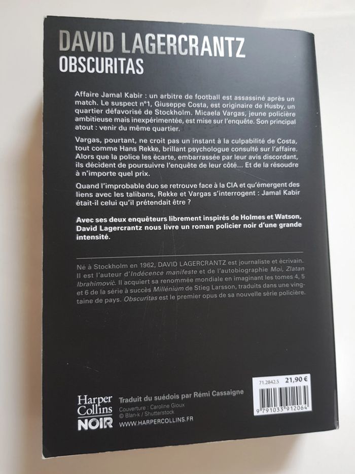 David Lagercrantz (Auteur) Obscuritas une enquête de Rekke & Vargas - photo numéro 4