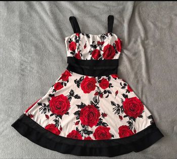 Robe rétro à fleurs – Taille 36/S – Fabrication italienne –