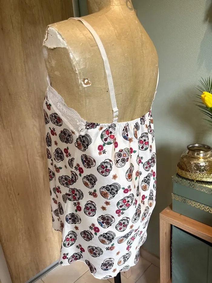 Débardeur à bretelles skull femme - photo numéro 2