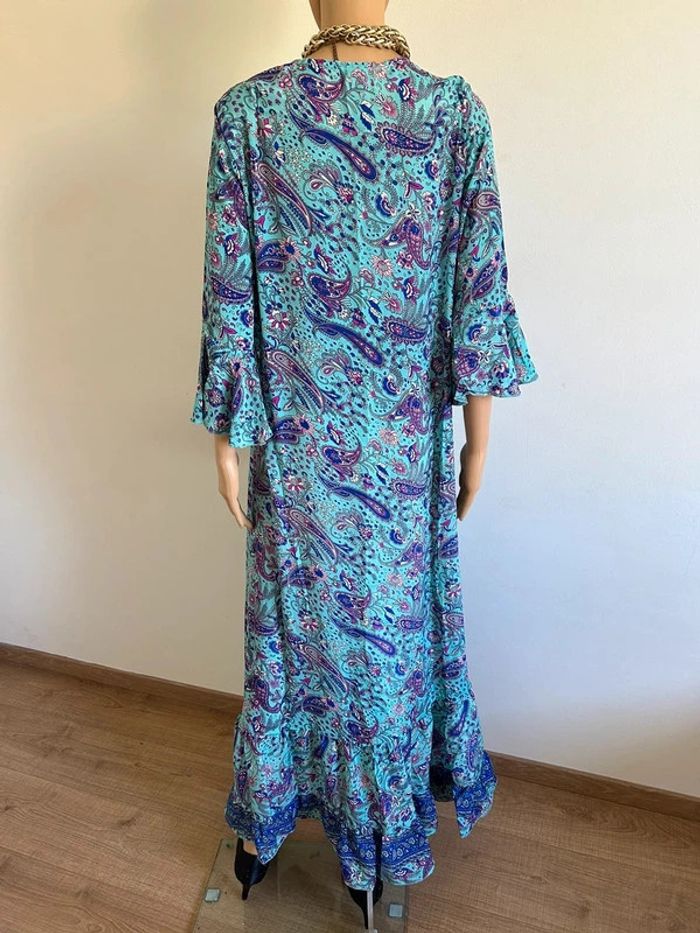 Kimono long imprimé neuf en soie taille unique - photo numéro 7