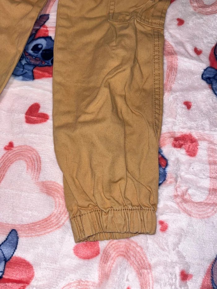 Pantalon cargo fille tissaia moutarde camel 8 ans - photo numéro 2
