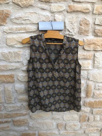 Chemisier sans manches à motifs