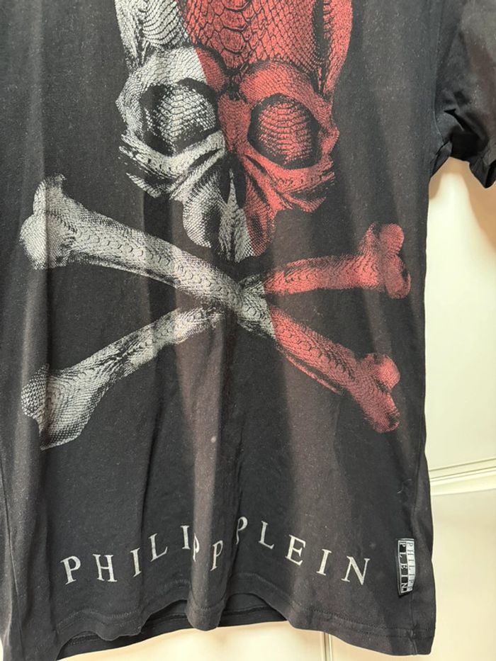 T-shirt Philipp Plein noir tête de mort à paillette taille m - photo numéro 2