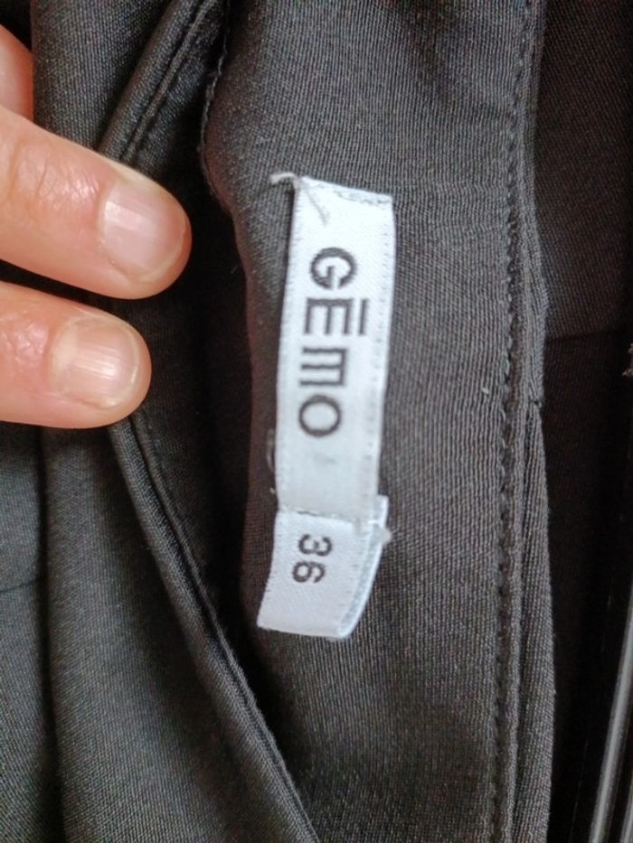 Pantalon noir Taille Haute large fluide avec fente  Gemo – Taille 36 – Très bon état - photo numéro 6