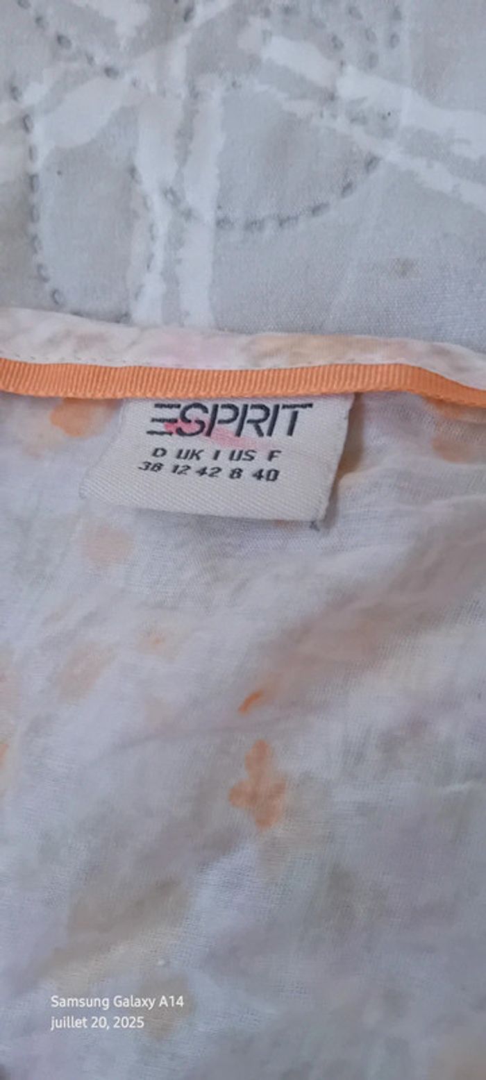 Blouse très légères manches courtes imprimé floral col V avec lien femme 40 esprit - photo numéro 20