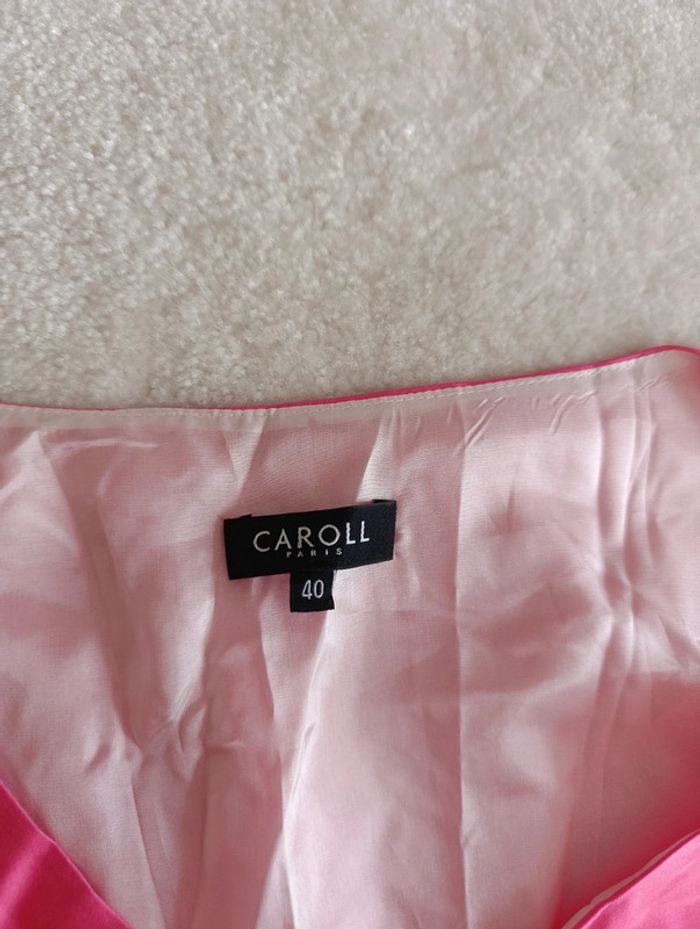 Robe de cérémonie Caroll 40 rose fuchsia neuve mariage événement - photo numéro 7