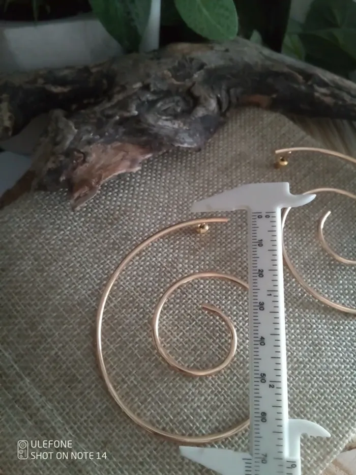 Boucles d'oreilles bohèmes spirales - photo numéro 2