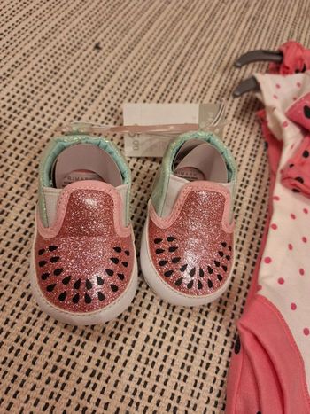 Chaussons bébé pastèque (taille 16)