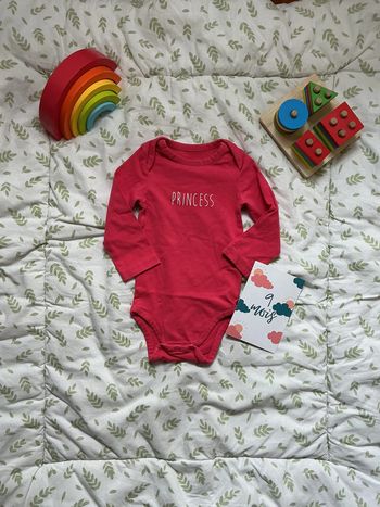 body manches longues rose inscription devant 9 mois orchestra