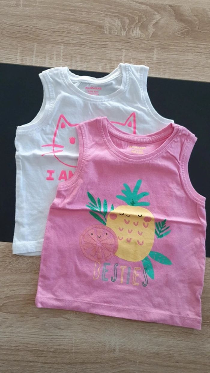 Lot de 2 débardeurs 18-24 mois
