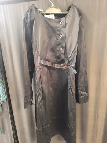 robe noir effet soie au toucher femme Taille 2 Lumineux