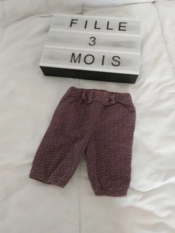 Pantalon fille 3 mois Grain de blé