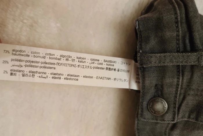 Jean slim stretch gris foncé T. 6-9 mois Zara / Zara Baby - photo numéro 8