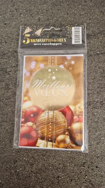 5 cartes de vœux + enveloppes