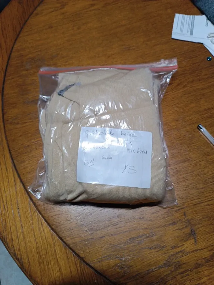 Gilet châle beige Tex XS - photo numéro 7