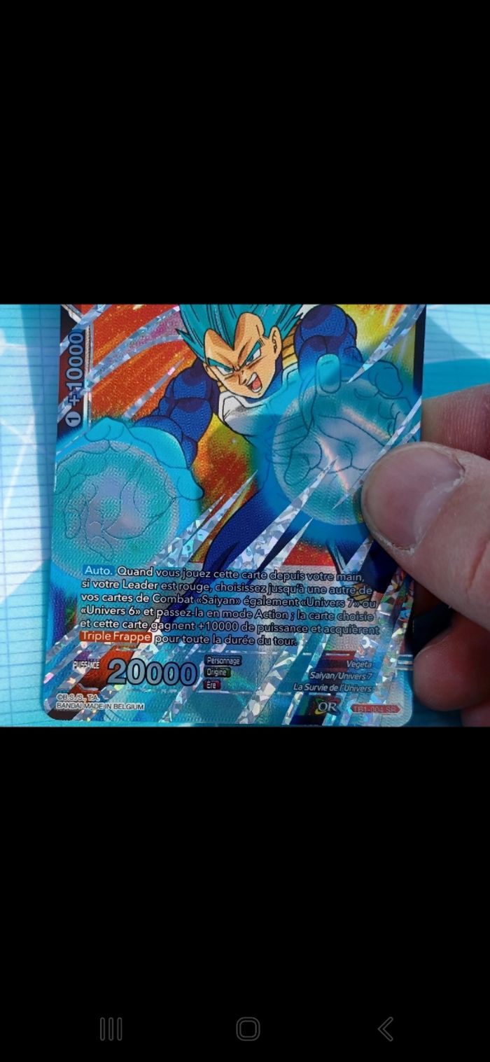 Carte Rare Dragon Ball super, Végéta Prince Saiyen de l'univers 7