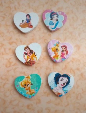 Boutons en bois " ×6 "