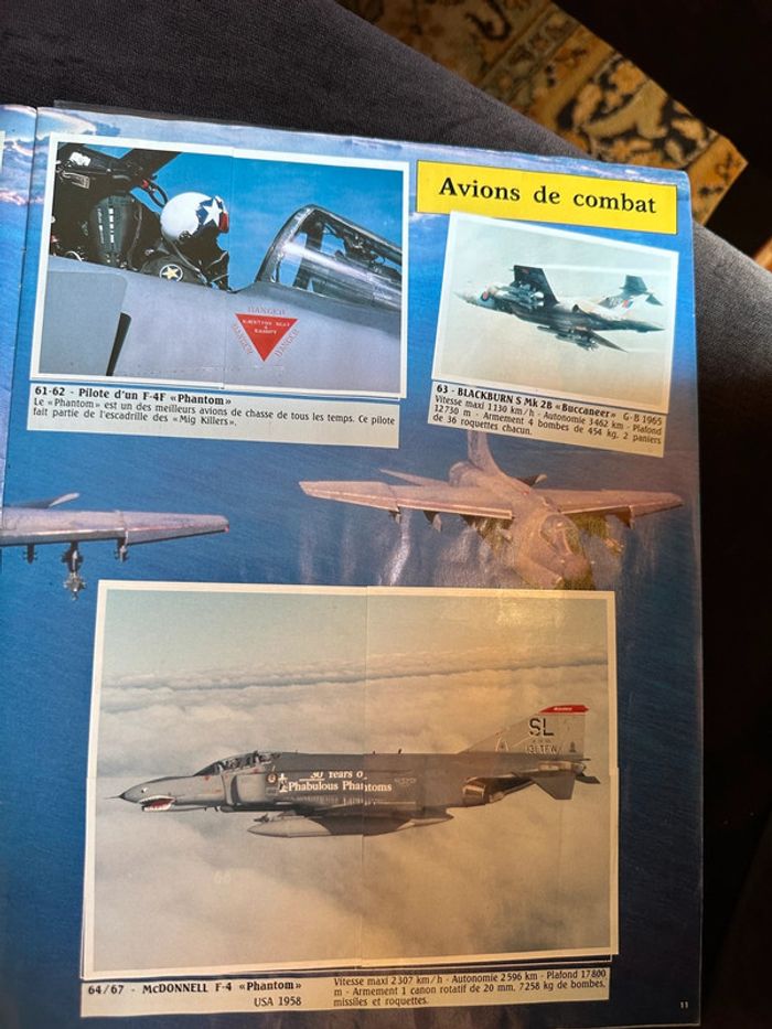 Album Panini complet ancien vintage Les avions hélicoptères fusées aviation histoire stickers - photo numéro 7