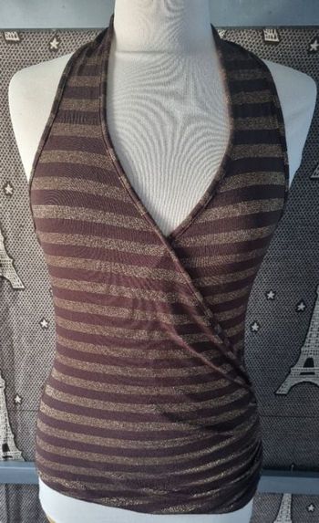 Top dos nu rayé taille M