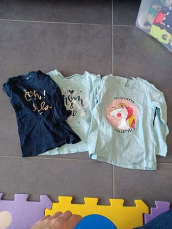 Lot tee shirts manches longues, 24 mois